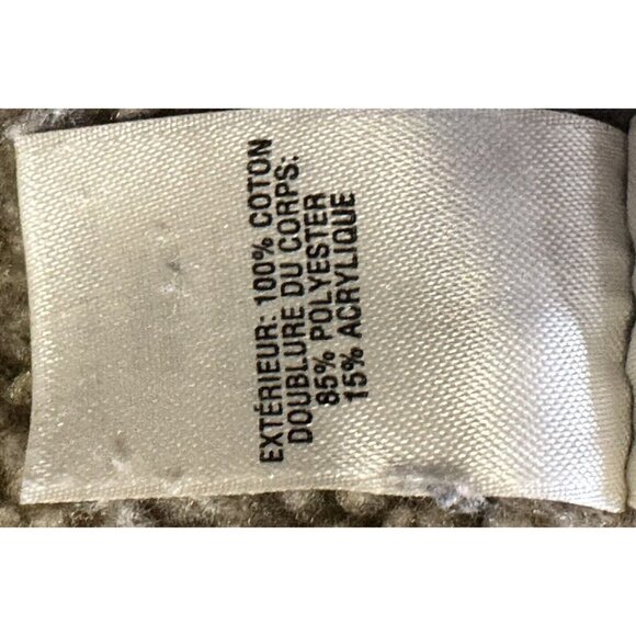 CABELA'S Mens Vest Sherpa Lined Outdoor Gear Gorpcore Full Zip Canvas Jacket L - Picture 13 of 16